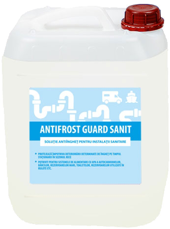 ANTIFROST GUARD SANIT - Solutie antiinghet pentru instalatii sanitare din rulote si barci